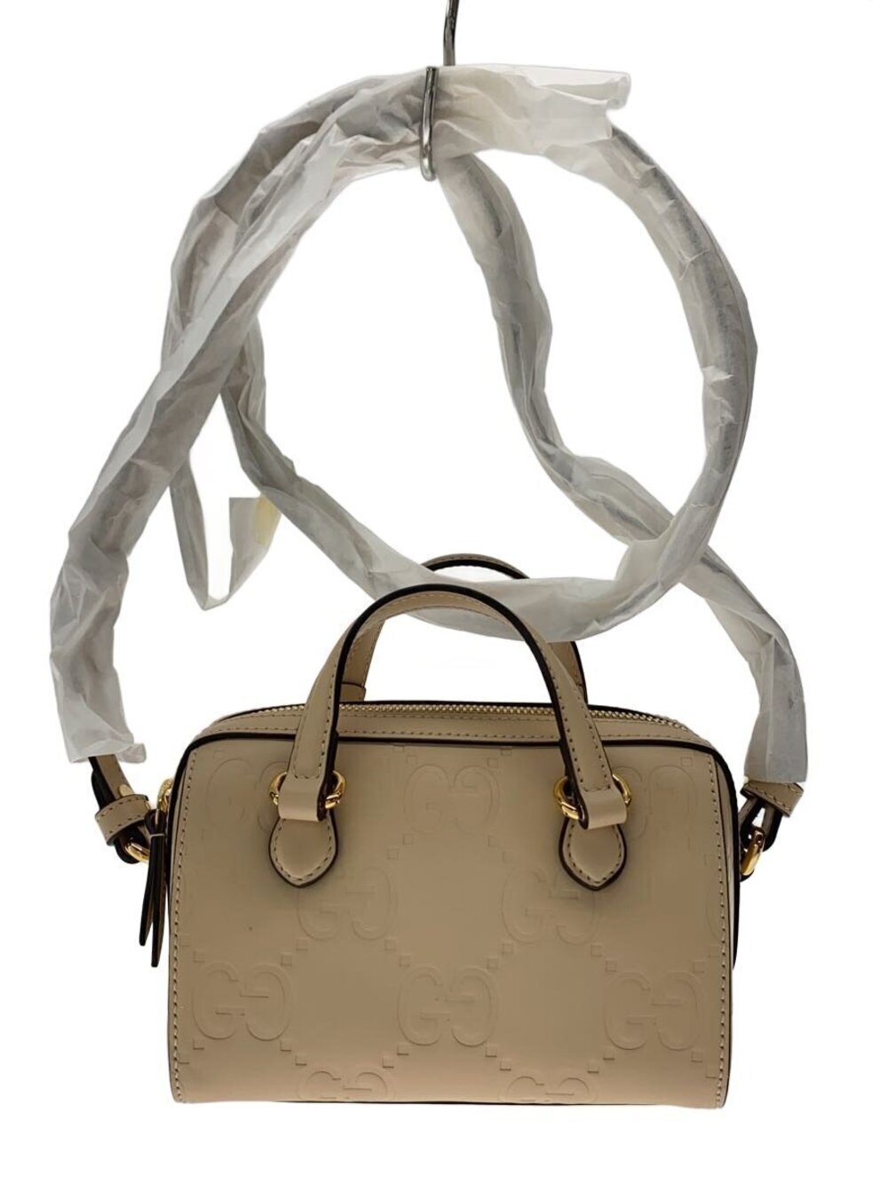 Gucci beige Pink Jumbo GG embossed Chain Crossbody Bag